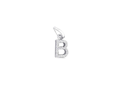 Rhodium Plated | Alphabet Pendants